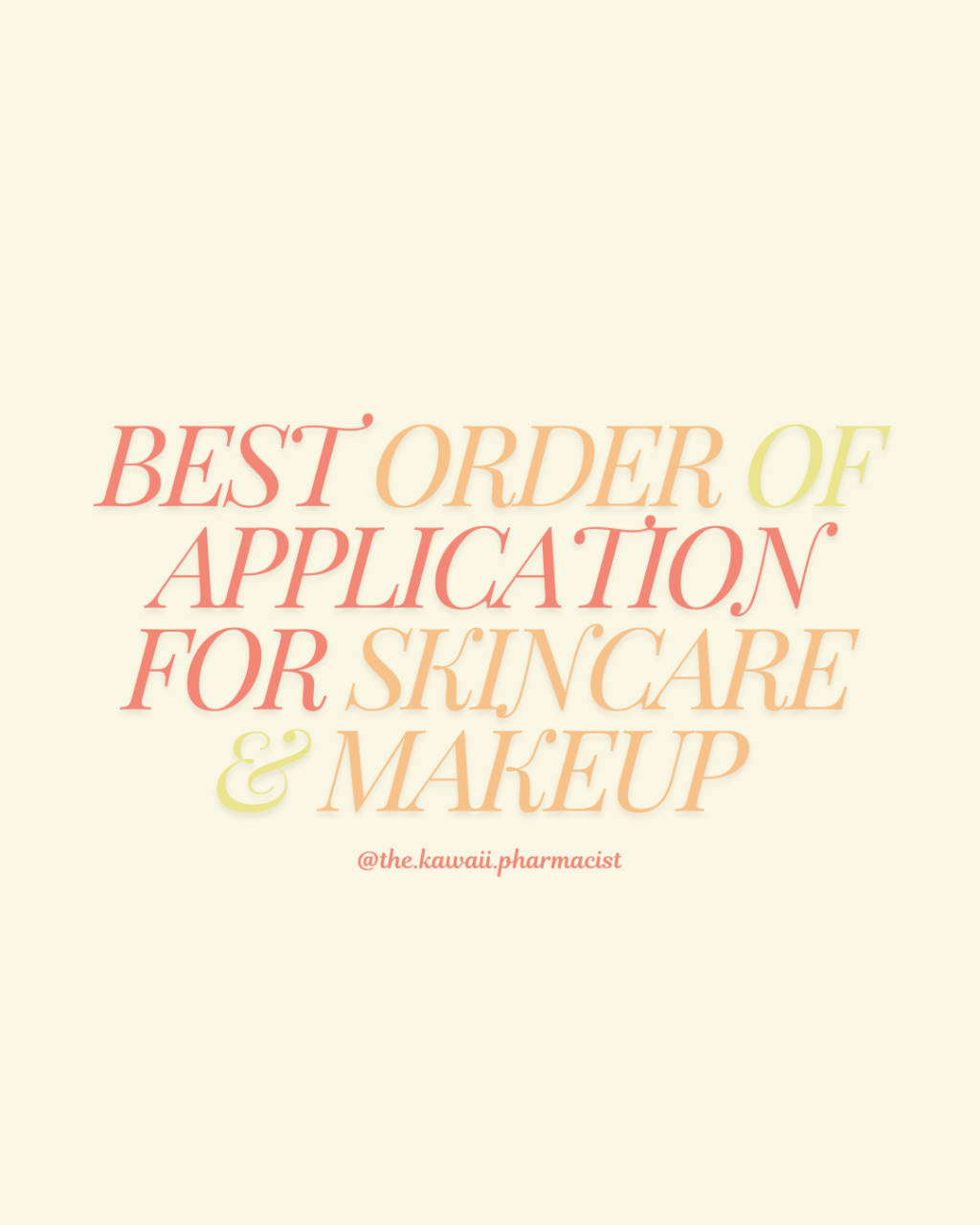 The Best Order for Skincare Product&nbsp;Application